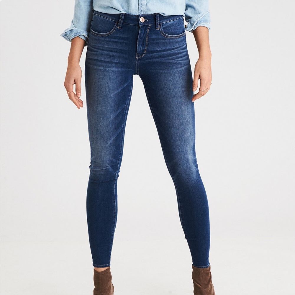 Dark Wash AE 🦅Denim Jegging Pant (Super Stretch)